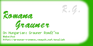 romana grauner business card